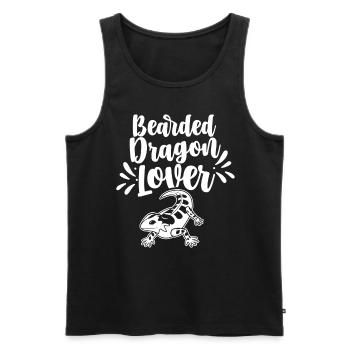 Bartagamen Liebhaber Bearded Dragon Tier Haustier - Männer Premium Bio Tank Top - Schwarz - Vorne - AI Model Male 178 light (178cm)