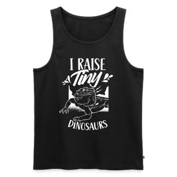 Ich Ziehe Winzige Dinosaurier Auf Bearded Dragon - Männer Premium Bio Tank Top - Schwarz - Vorne - AI Model Male 178 light (178cm)