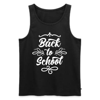 Back to School Teachers Back to School Back to School - Men's Premium Organic Tank Top - black - Front - AI Model Male 178 light (178cm)