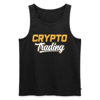 Krypto Handel Crypto Trading Traden Trader - Débardeur bio Premium Homme - noir - Devant - Michal (187cm)