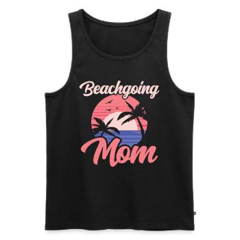 Beach visit Mother Beach Beach Beach holiday - Men's Premium Organic Tank Top - black - Front - AI Model Male 178 light (178cm)