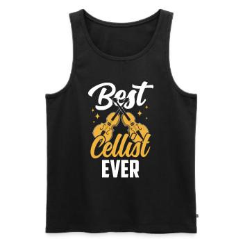 Bester Cellist Aller Zeiten Musiker Cello Cellos - Männer Premium Bio Tank Top - Schwarz - Vorne - Michal (187cm)
