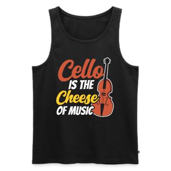 Le violoncelle est le fromage de la musique violoncelliste violoncelliste - Débardeur bio Premium Homme - noir - Devant - Michal (187cm)