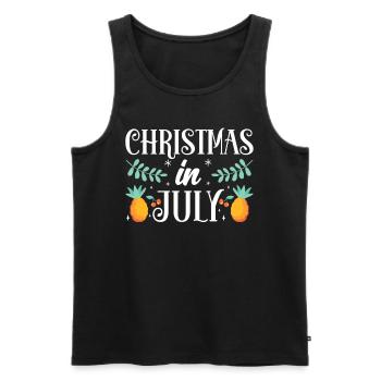 Weihnachten im Juli Noël en juillet Père Noël Humour - Débardeur bio Premium Homme - noir - Devant - Michal (187cm)