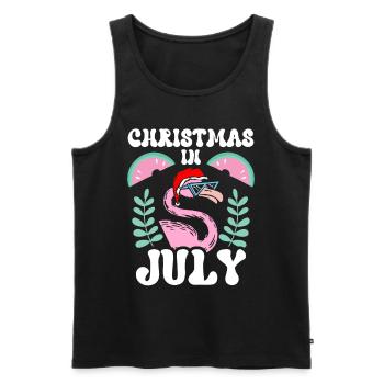 Weihnachten im juli Noël en juillet Humour Père Noël - Débardeur bio Premium Homme - noir - Devant - Michal (187cm)