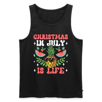 Noël en juillet est la vie Noël en juillet - Débardeur bio Premium Homme - noir - Devant - Michal (187cm)