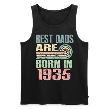 The best fathers were born in 1935, 88 years old, - Men's Premium Organic Tank Top - black - Front - Michal (187cm)