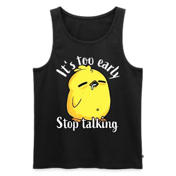 Good morning - Very thin ice saying coffee - Men's Premium Organic Tank Top - black - Front - Michal (187cm)