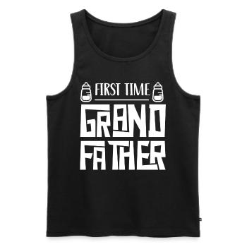 The first time grandfather grandparents first time sweet - Men's Premium Organic Tank Top - black - Front - AI Model Male 178 light (178cm)