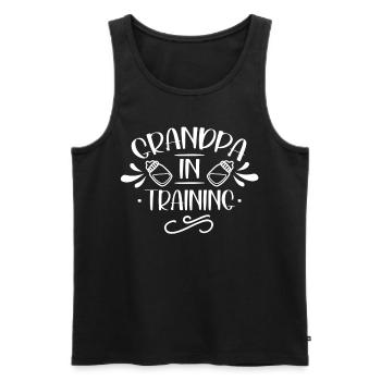 Grandpa in training First time grandparents sweet - Men's Premium Organic Tank Top - black - Front - AI Model Male 178 light (178cm)