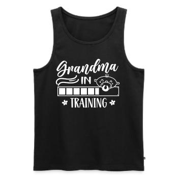 Grandma in training Grandparents First Time Sweet - Men's Premium Organic Tank Top - black - Front - AI Model Male 178 light (178cm)
