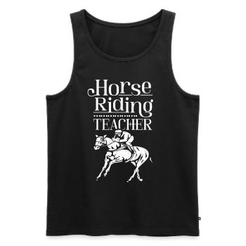 Riding Instructor Riding Lessons Riding Horse Rider - Men's Premium Organic Tank Top - black - Front - AI Model Male 178 light (178cm)