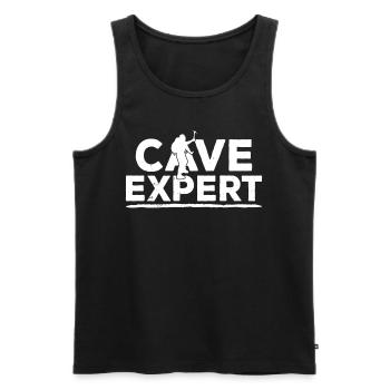 Höhlenexperte Höhlenwandern Caving Höhle Cave - Männer Premium Bio Tank Top - Schwarz - Vorne - AI Model Male 178 light (178cm)