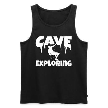 Höhle Erforschen Cave Höhlenwandern Caving - Männer Premium Bio Tank Top - Schwarz - Vorne - AI Model Male 178 light (178cm)