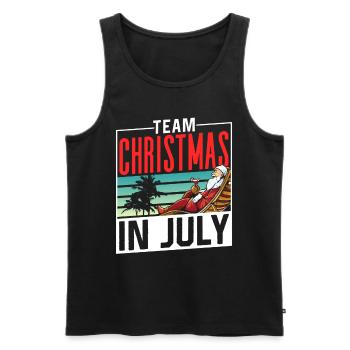 L’équipe Weihnachten Im Juli Santa Christmas en juillet - Débardeur bio Premium Homme - noir - Devant - Michal (187cm)