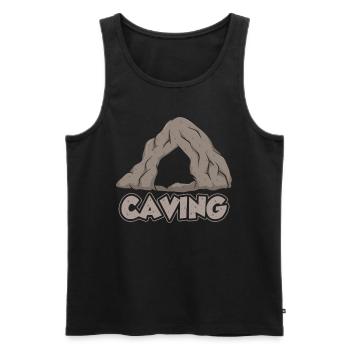 Höhlenforschung Höhlenwandern Cave Caving Höhle - Männer Premium Bio Tank Top - Schwarz - Vorne - AI Model Male 178 light (178cm)