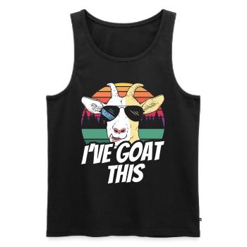 Ich Habe Das Im Griff I've Goat This Ziege Tier - Männer Premium Bio Tank Top - Schwarz - Vorne - Michal (187cm)