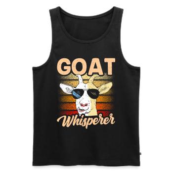 Goats Whisperer Goat Whisperer Animal Goat - Men's Premium Organic Tank Top - black - Front - Michal (187cm)
