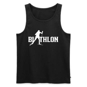 Biathlon Sport Biathlons Biathlete Biathlete - Men's Premium Organic Tank Top - black - Front - AI Model Male 178 light (178cm)