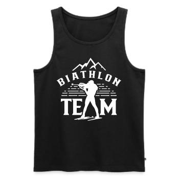 Biathlon Team Biathlete Biathlons Sports Biathlete - Men's Premium Organic Tank Top - black - Front - AI Model Male 178 light (178cm)