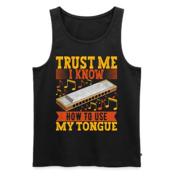 Harmonica Harmonica - Men's Premium Organic Tank Top - black - Front - Michal (187cm)