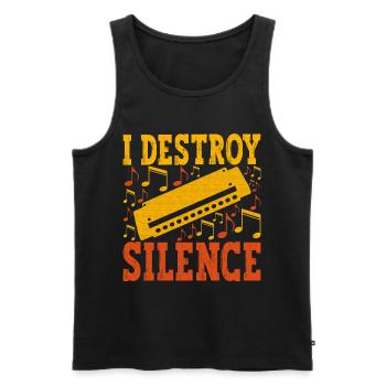 Harmonica Harmonica - Men's Premium Organic Tank Top - black - Front - Michal (187cm)