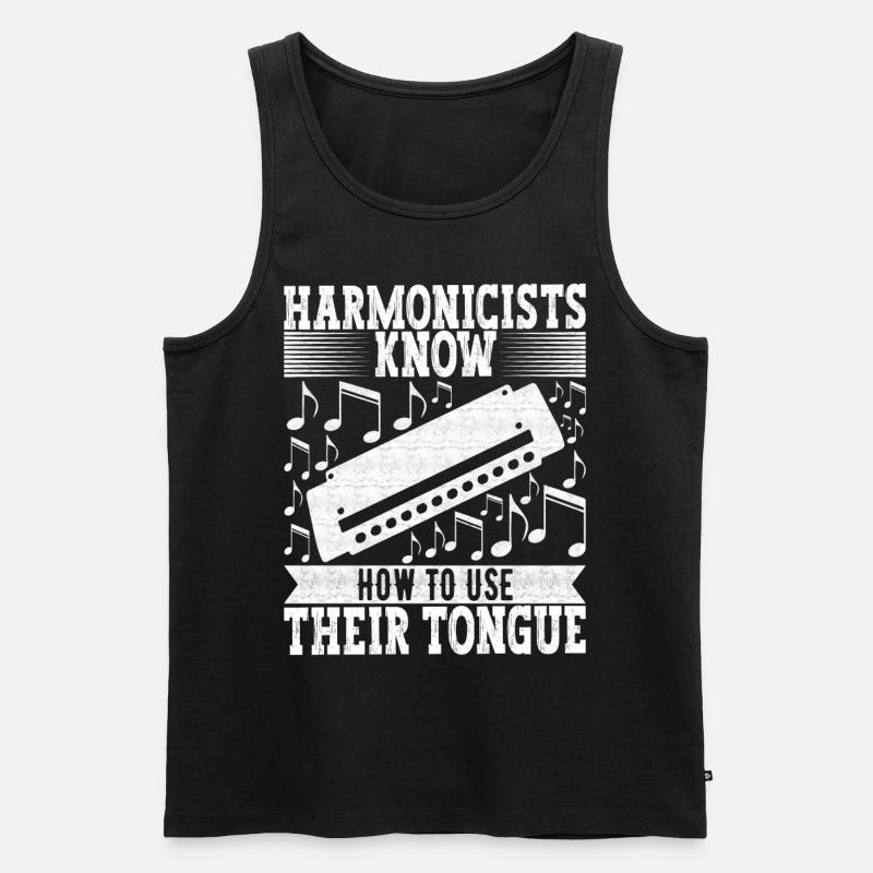 Harmonica Harmonica - Men's Premium Organic Tank Top - black
