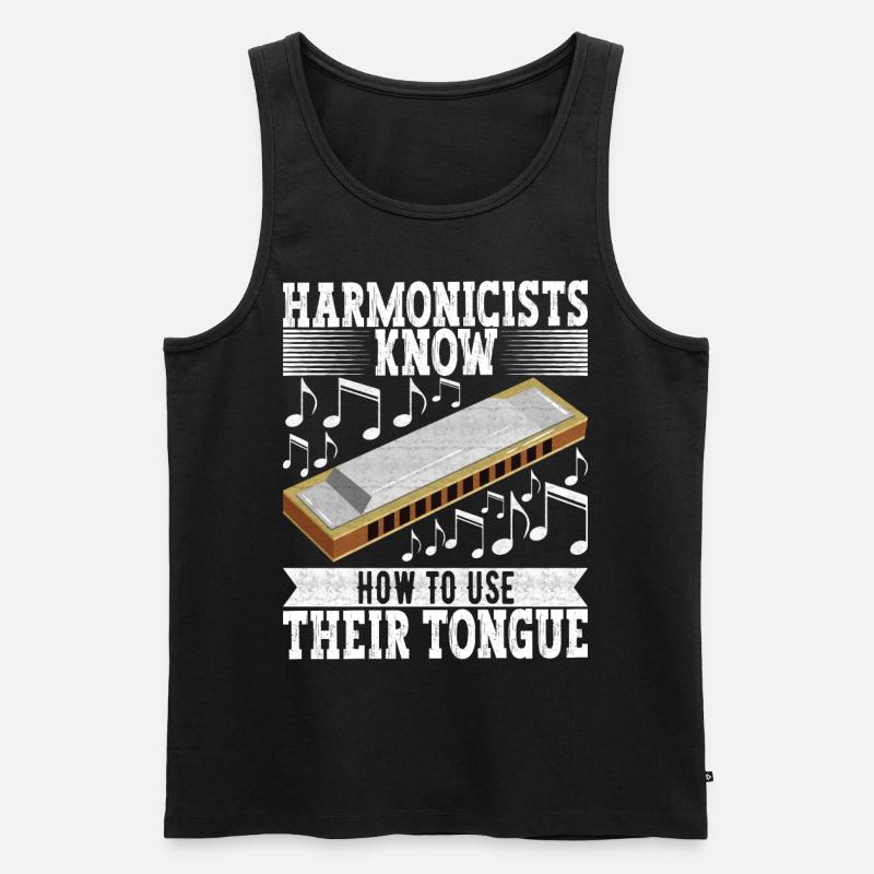 Harmonica Harmonica - Men's Premium Organic Tank Top - black
