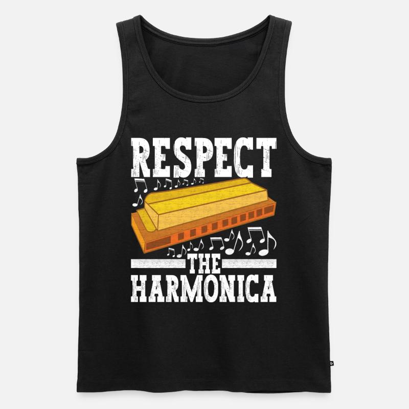 Harmonica Harmonica - Men's Premium Organic Tank Top - black