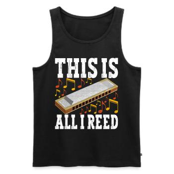 Harmonika Mundharmonika - Männer Premium Bio Tank Top - Schwarz - Vorne - AI Model Male 178 light (178cm)