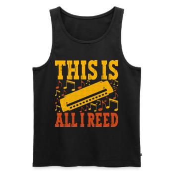 Harmonika Mundharmonika - Männer Premium Bio Tank Top - Schwarz - Vorne - AI Model Male 178 light (178cm)