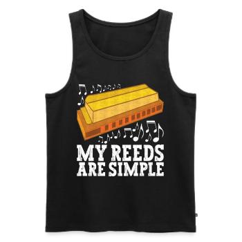 Harmonica Harmonica - Men's Premium Organic Tank Top - black - Front - AI Model Male 178 light (178cm)