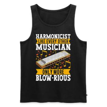 Harmonica Harmonica - Men's Premium Organic Tank Top - black - Front - AI Model Male 178 light (178cm)