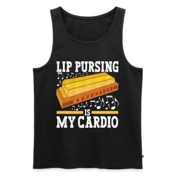 Harmonica Harmonica - Men's Premium Organic Tank Top - black - Front - Michal (187cm)
