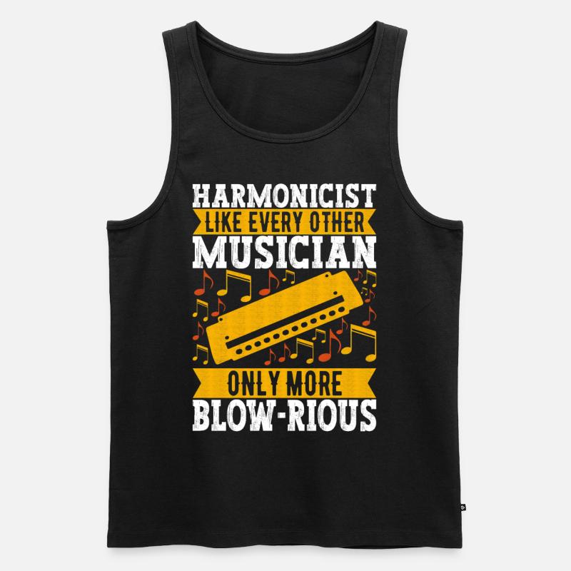 Harmonica Harmonica - Men's Premium Organic Tank Top - black