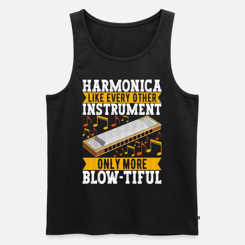 Harmonica Harmonica - Men's Premium Organic Tank Top - black