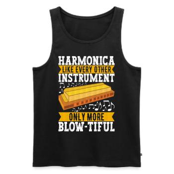 Harmonica Harmonica - Men's Premium Organic Tank Top - black - Front - Michal (187cm)