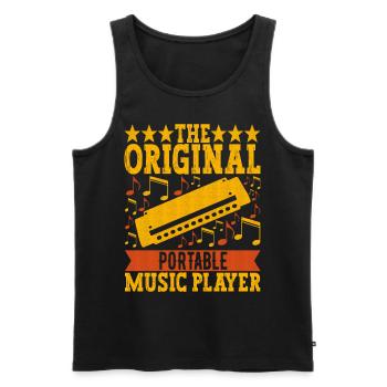 Harmonika Mundharmonika - Männer Premium Bio Tank Top - Schwarz - Vorne - AI Model Male 178 light (178cm)