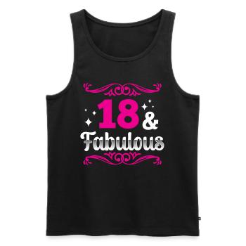 18 et fabuleux dix-huit ans - Débardeur bio Premium Homme - noir - Devant - Michal (187cm)