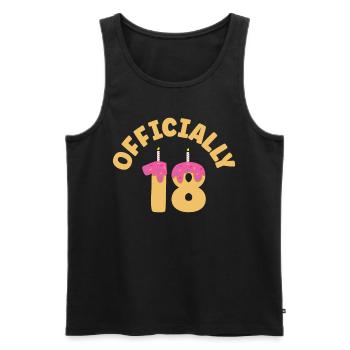 Anniversaire officiel de 18e anniversaire enfant dix-huit ans - Débardeur bio Premium Homme - noir - Devant - Michal (187cm)