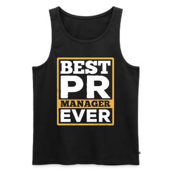 Bester Pr Manager Überhaupt Public Relations Beruf - Männer Premium Bio Tank Top - Schwarz - Vorne - AI Model Male 178 light (178cm)