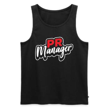 Pr Manager Beruf Job Public Relations - Männer Premium Bio Tank Top - Schwarz - Vorne - AI Model Male 178 light (178cm)