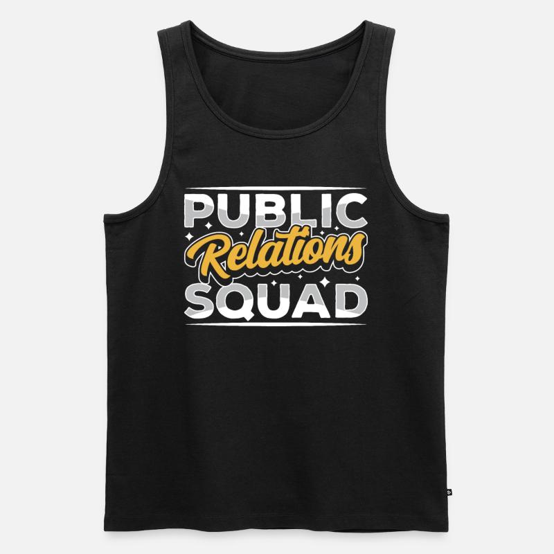 Public Relations Team Öffentlichkeitsarbeit PR - Männer Premium Bio Tank Top - Schwarz