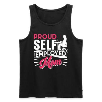 Proud self-employed mother self-employed - Men's Premium Organic Tank Top - black - Front - AI Model Male 178 light (178cm)