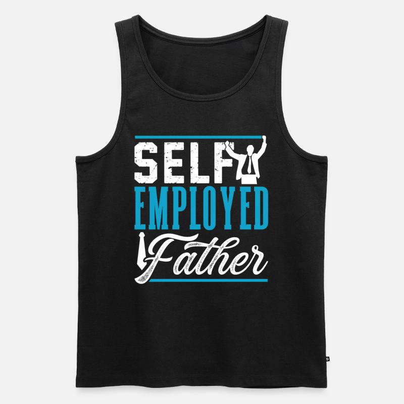 Self-employed father Self-employed Freelancer - Men's Premium Organic Tank Top - black