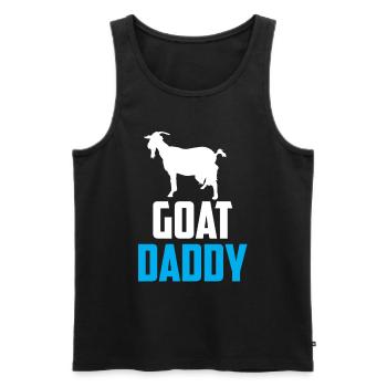 Chèvres Papa Garçon Type Animal Chèvre Domestique Chèvre - Débardeur bio Premium Homme - noir - Devant - Michal (187cm)