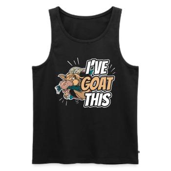 Ich Habe Das Im Griff I've Goat This Ziege Tier - Männer Premium Bio Tank Top - Schwarz - Vorne - Michal (187cm)