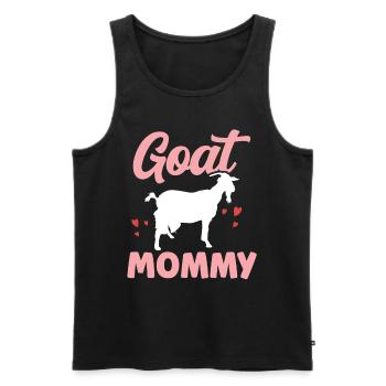 Chèvres Mama Fille Chèvre Domestique Animal Chèvre Chèvre - Débardeur bio Premium Homme - noir - Devant - Michal (187cm)