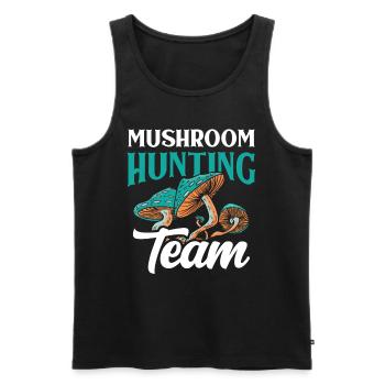 Mushroom pickers Team Mushroom pickers Mushroom pickers Mushroom picking - Men's Premium Organic Tank Top - black - Front - Michal (187cm)