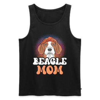 Beagle Mama Welpe Beagles Hund Liebhaber - Männer Premium Bio Tank Top - Schwarz - Vorne - AI Model Male 178 light (178cm)